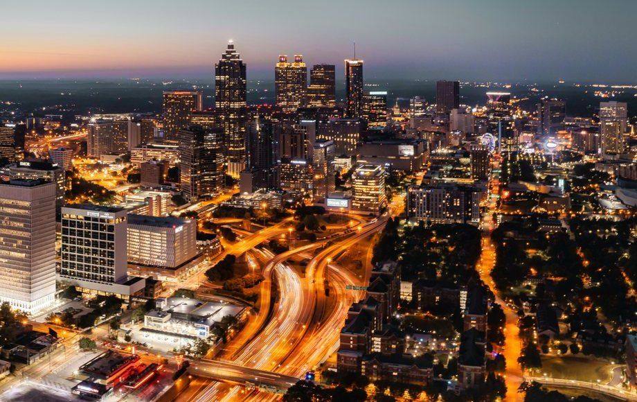 Atlanta skyline at dusk